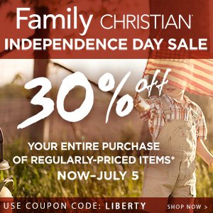 30% Off your entire purchase of regularly-priced items with coupon code LIBERTY